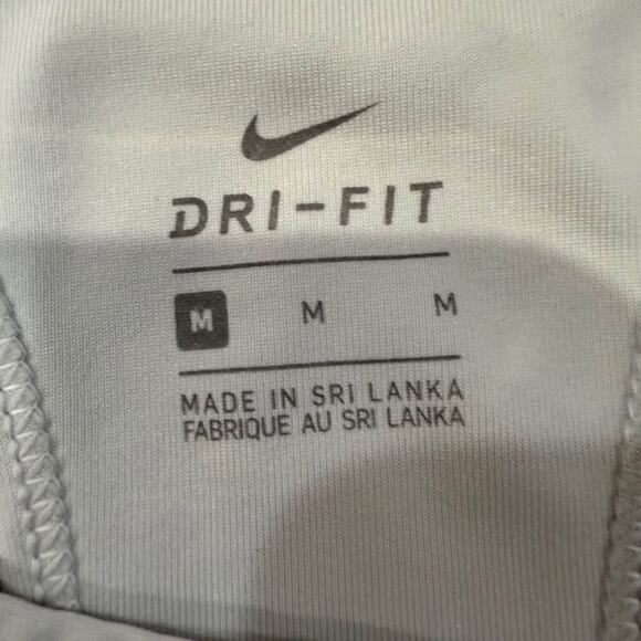 Nike Dri-Fit Swoosh Compression Racerback Sports Bra Womens Medium White Workout - Picture 3 of 6